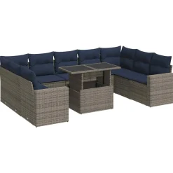 Zestaw Mebli Ogrodowych Stół Rattan Poduszki Do Ogrodu Na Taras Na Patio