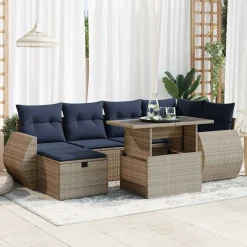 Zestaw Mebli Ogrodowych Stół Rattan Poduszki Do Ogrodu Na Taras Do Ogrodu