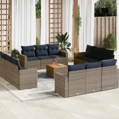 Zestaw Mebli Ogrodowych Stół Rattan Poduszki Do Ogrodu Na Taras Do Ogrodu