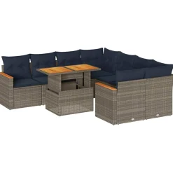 Zestaw Mebli Ogrodowych Stół Rattan Poduszki Do Ogrodu Na Taras Do Ogrodu