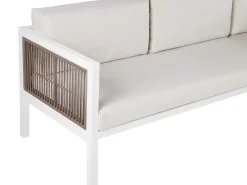 Zestaw mebli ogrodowych stół sofa biały