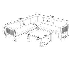 Zestaw mebli ogrodowych stół sofa biały