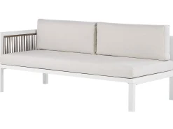 Zestaw mebli ogrodowych stół sofa biały