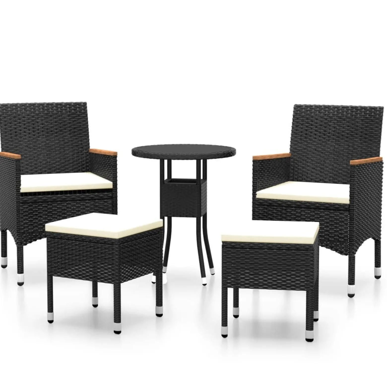 Zestaw mebli ogrodowych szary stolik krzesła do restauracji ogrodu balkon