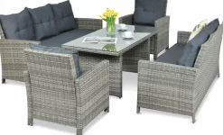 Zestaw Mebli Ogrodowych Technorattan IBIZA FAMILY Sofa Stół Fotel na Taras