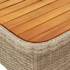 Zestaw mebli ogrodowych technorattan beż stół krzesła na taras ogród balkon