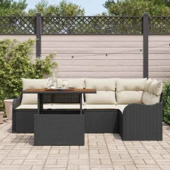 Zestaw Mebli Ogrodowych Wypoczynkowy Sofy Stolik Rattan Na Patio Na Taras
