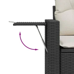 Zestaw Mebli Ogrodowych Wypoczynkowy Sofy Stolik Podnóżek Rattan Na Taras