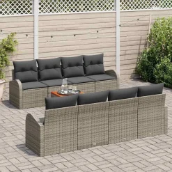 Zestaw Mebli Ogrodowych Wypoczynkowy Sofy Stolik Rattan Na Patio Na Taras