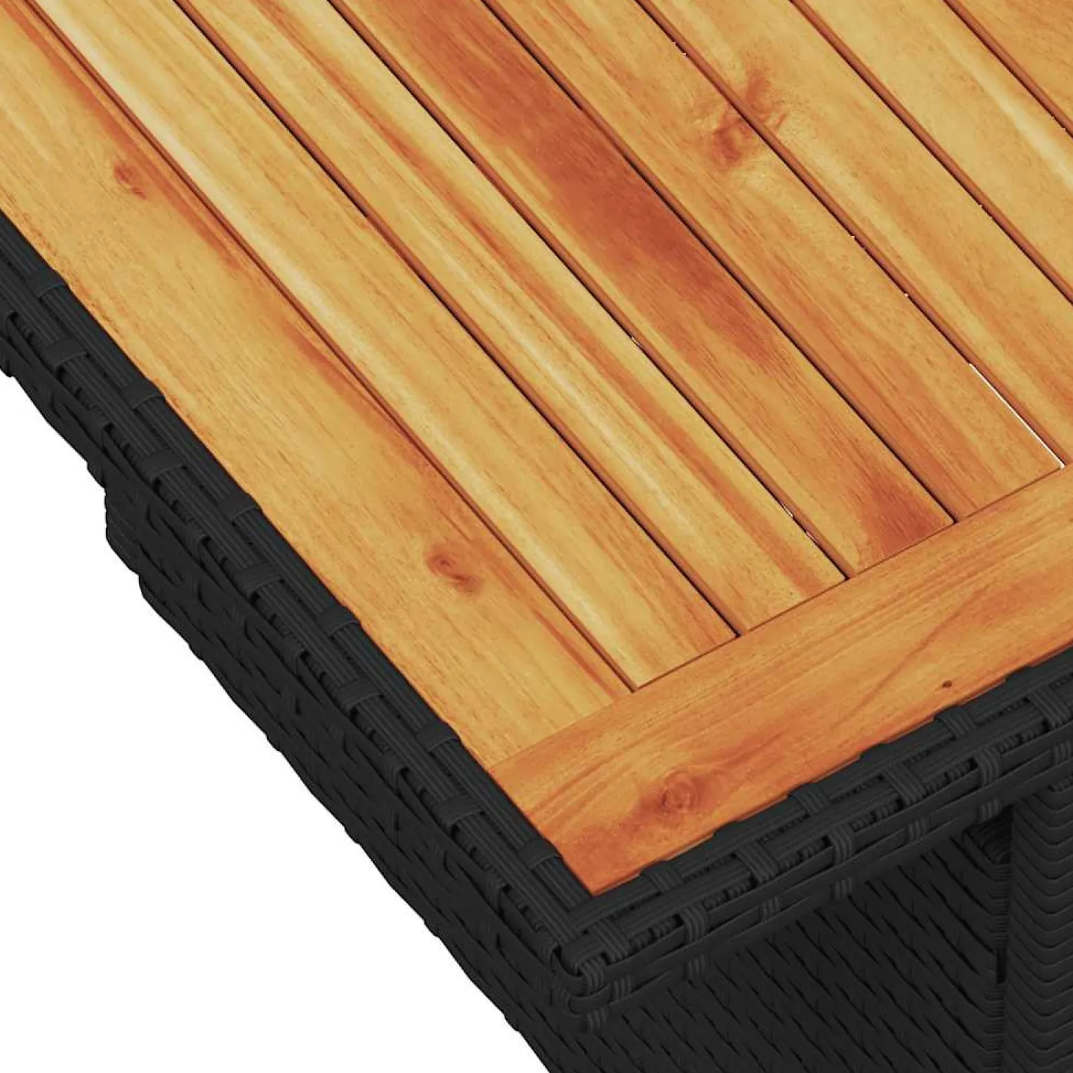 Zestaw Mebli Ogrodowych Wypoczynkowy Rattan Czarny Sofa Stół Taras