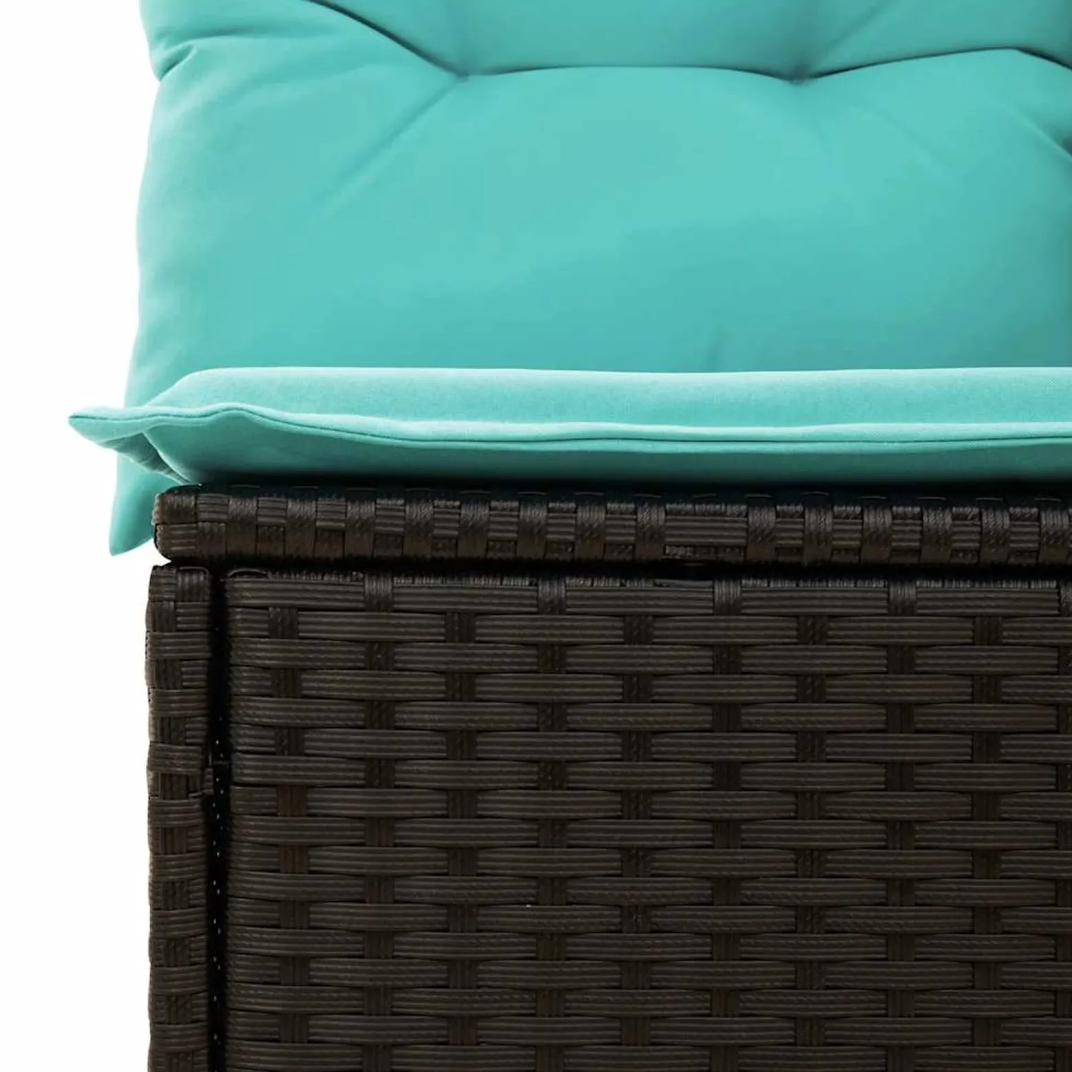 Zestaw Mebli Ogrodowych Wypoczynkowy Rattan Czarny Sofa Stół na Taras