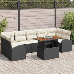 Zestaw Mebli Ogrodowych Wypoczynkowy Sofy Stolik Rattan Na Patio Na Taras