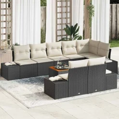 Zestaw Mebli Ogrodowych Wypoczynkowy Sofy Stolik Rattan Na Patio Na Taras