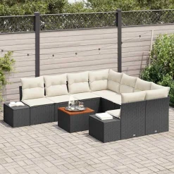 Zestaw Mebli Ogrodowych Wypoczynkowy Sofy Stolik Rattan Na Patio Na Taras