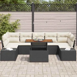 Zestaw Mebli Ogrodowych Wypoczynkowy Sofy Stolik Rattan Na Patio Na Taras