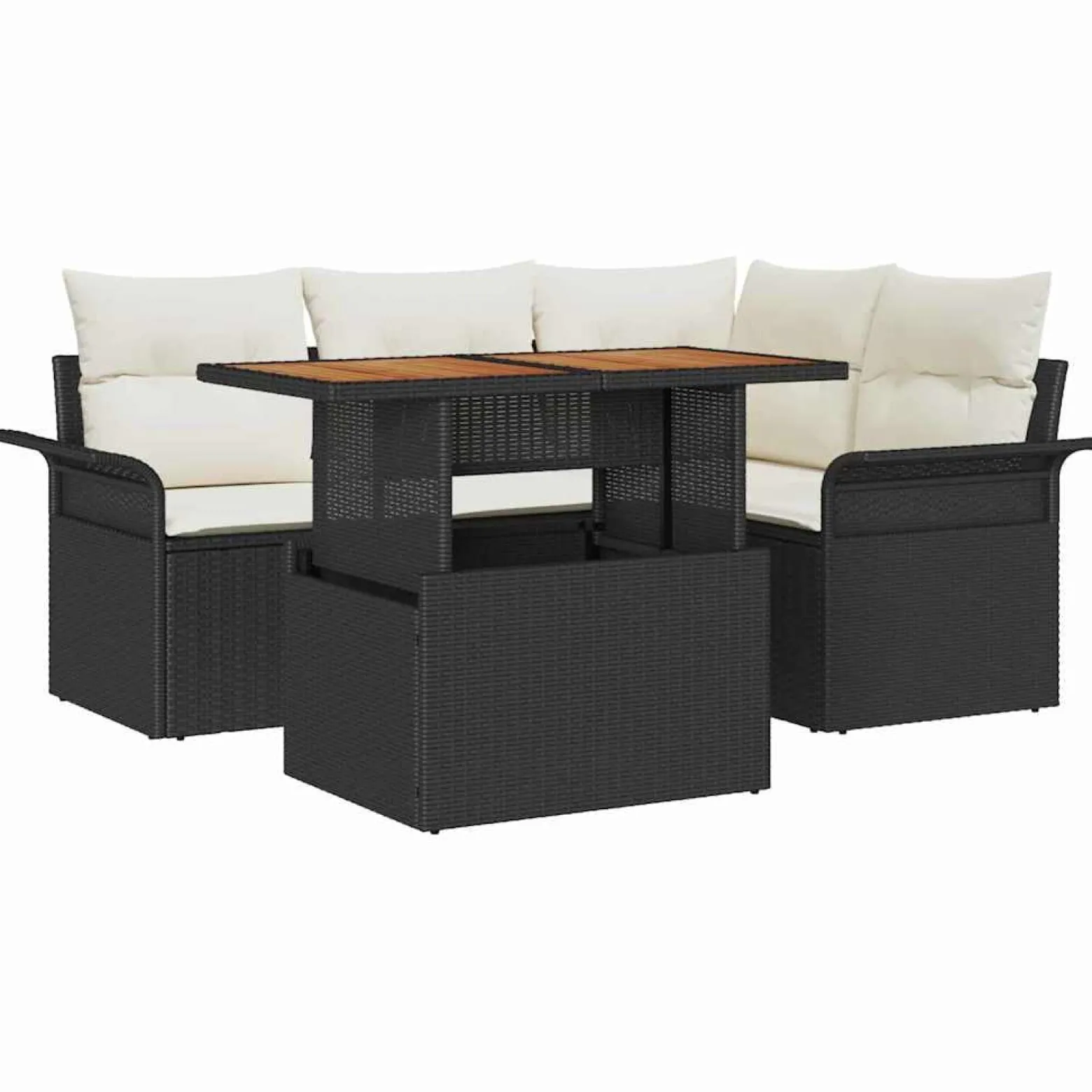 Zestaw Mebli Ogrodowych Wypoczynkowy Sofy Stolik Rattan Na Patio Na Taras