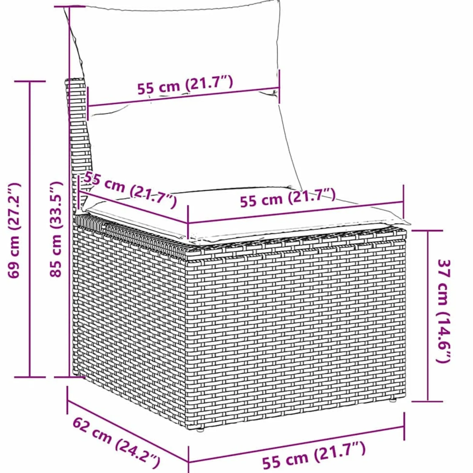 Zestaw Mebli Ogrodowych Wypoczynkowy Sofy Rattan Poduszki Na Patio