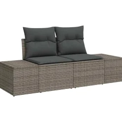 Zestaw Mebli Ogrodowych Wypoczynkowy Sofy Rattan Poduszki Na Patio