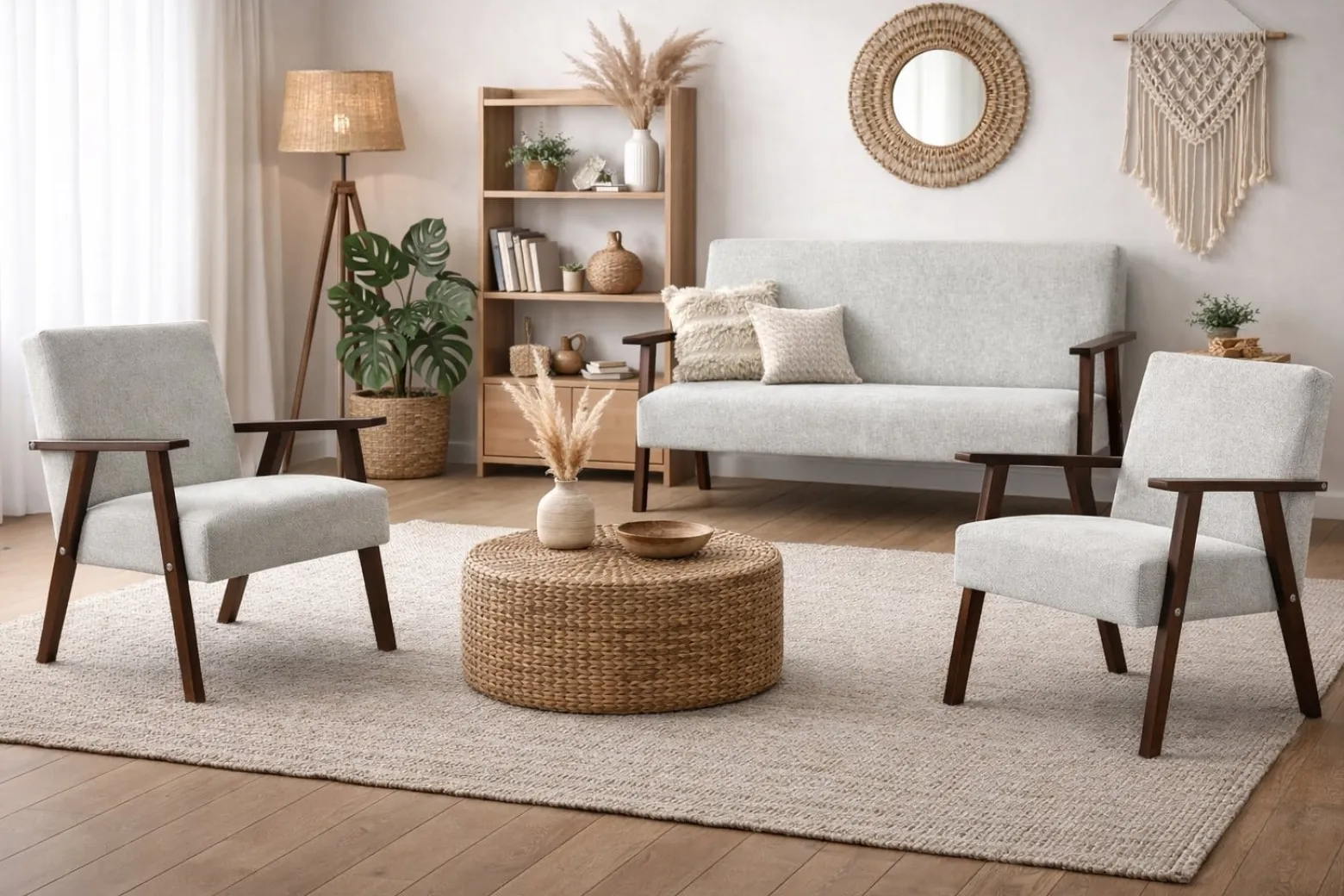 Zestaw mebli PRL retro SOLER sofa fotele Family Meble czarny welur Angel