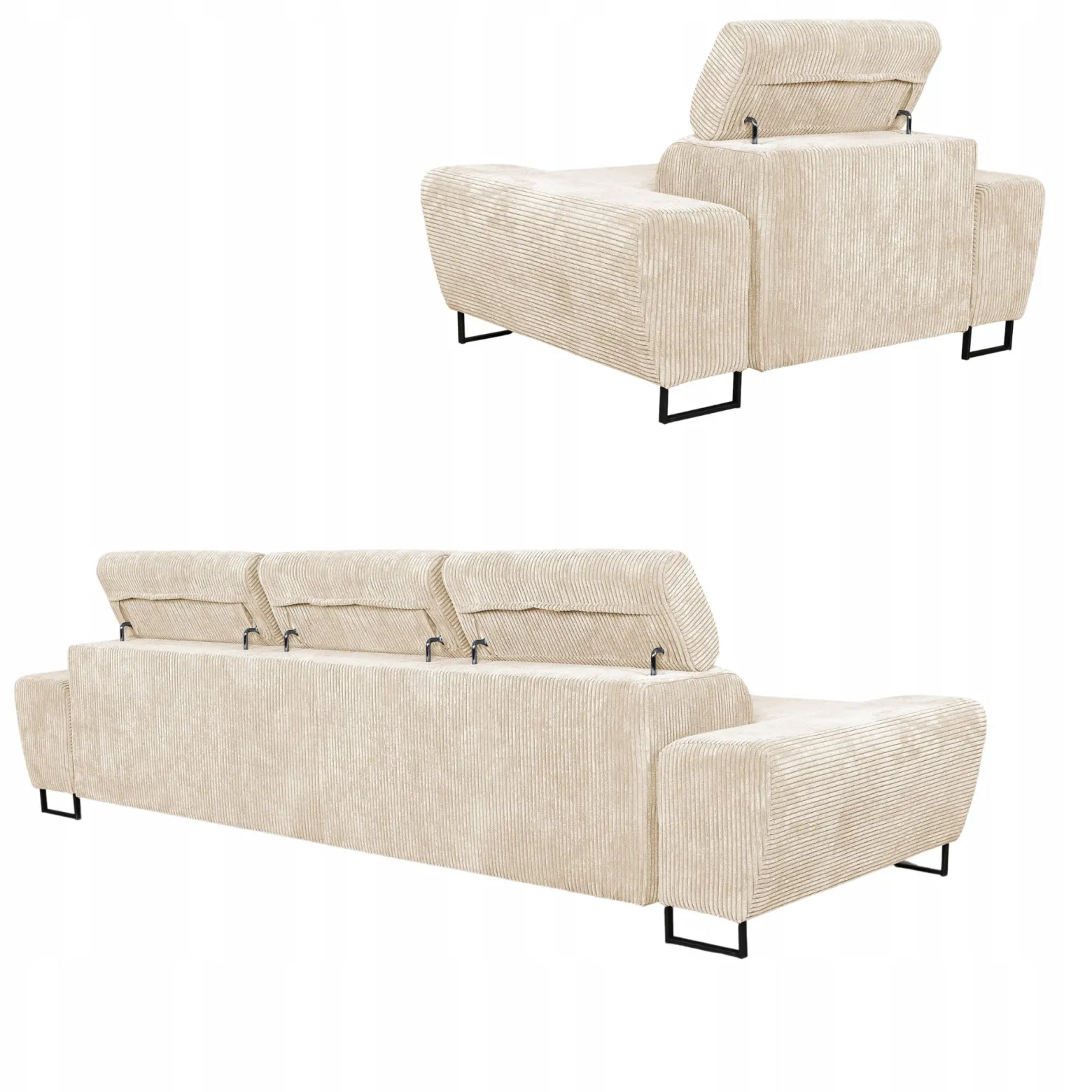 Zestaw mebli wypoczynkowych salonu Savio Sofa 3os fotele beż Family Meble
