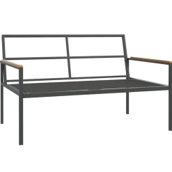 Zestaw mebli wypoczynkowych do ogrodu Antracyt Stal vidaXL