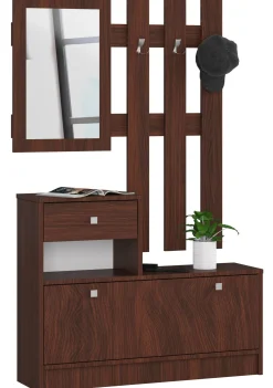 Zestaw mebli z szafką na buty AKORD Wenge 90 cm 90x25x170 cm