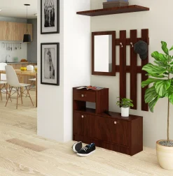 Zestaw mebli z szafką na buty AKORD Wenge 90 cm 90x25x170 cm