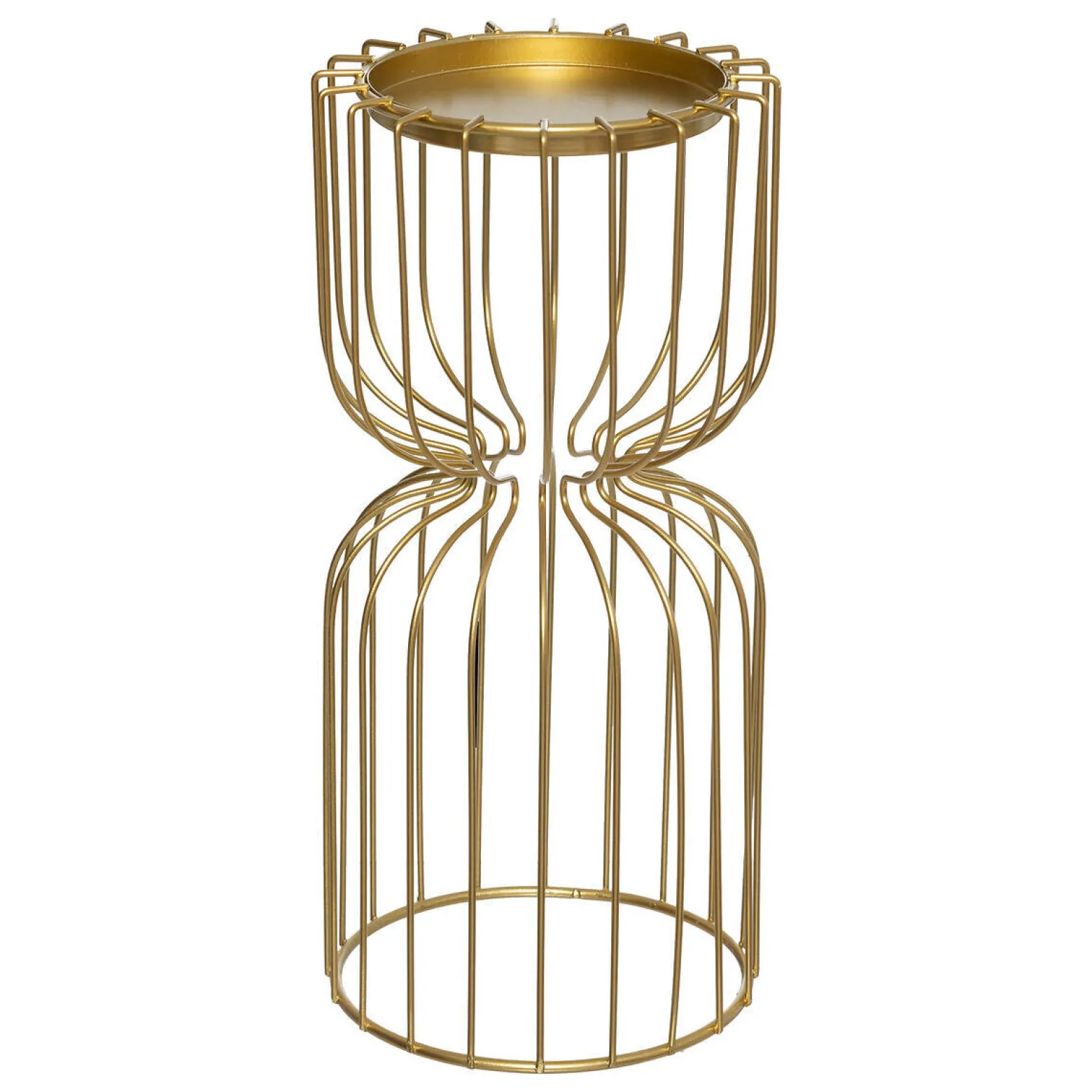 Zestaw metalowych świeczników na tealight, złote