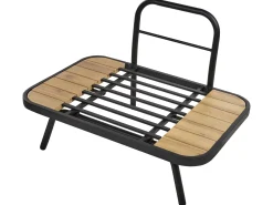 Zestaw ogrodowy drewno akacjowe aluminium 4 osobowy oliwkowy