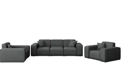 Zestaw 3+1+1 Patio, tkanina Odyssey, anthracite (03)