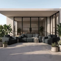Zestaw 3+1+1 Patio, tkanina Odyssey, anthracite (03)