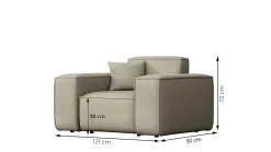 Zestaw 3+1+1 Patio, tkanina Odyssey, anthracite (03)