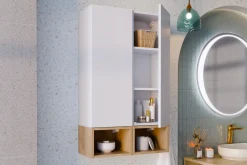 Zestaw pod umywalkę ASTER WHITE 80cm biały mat - z blatem COMAD 1 szt.
