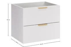 Zestaw pod umywalkę ASTER WHITE 80cm biały mat - z blatem COMAD 1 szt.
