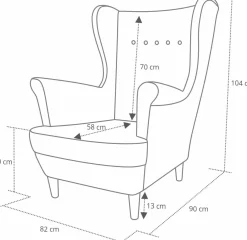 Zestaw skandynawski sofa 2 fotele Lahti/Denver Szary