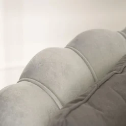 Zestaw Sofa Szara i 2 Fotele Muszelka Meble Wypoczynkowe Glamour Złote