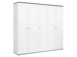 Zestaw Stockholm szafa i łóżko 160x200 sosna andersen biała