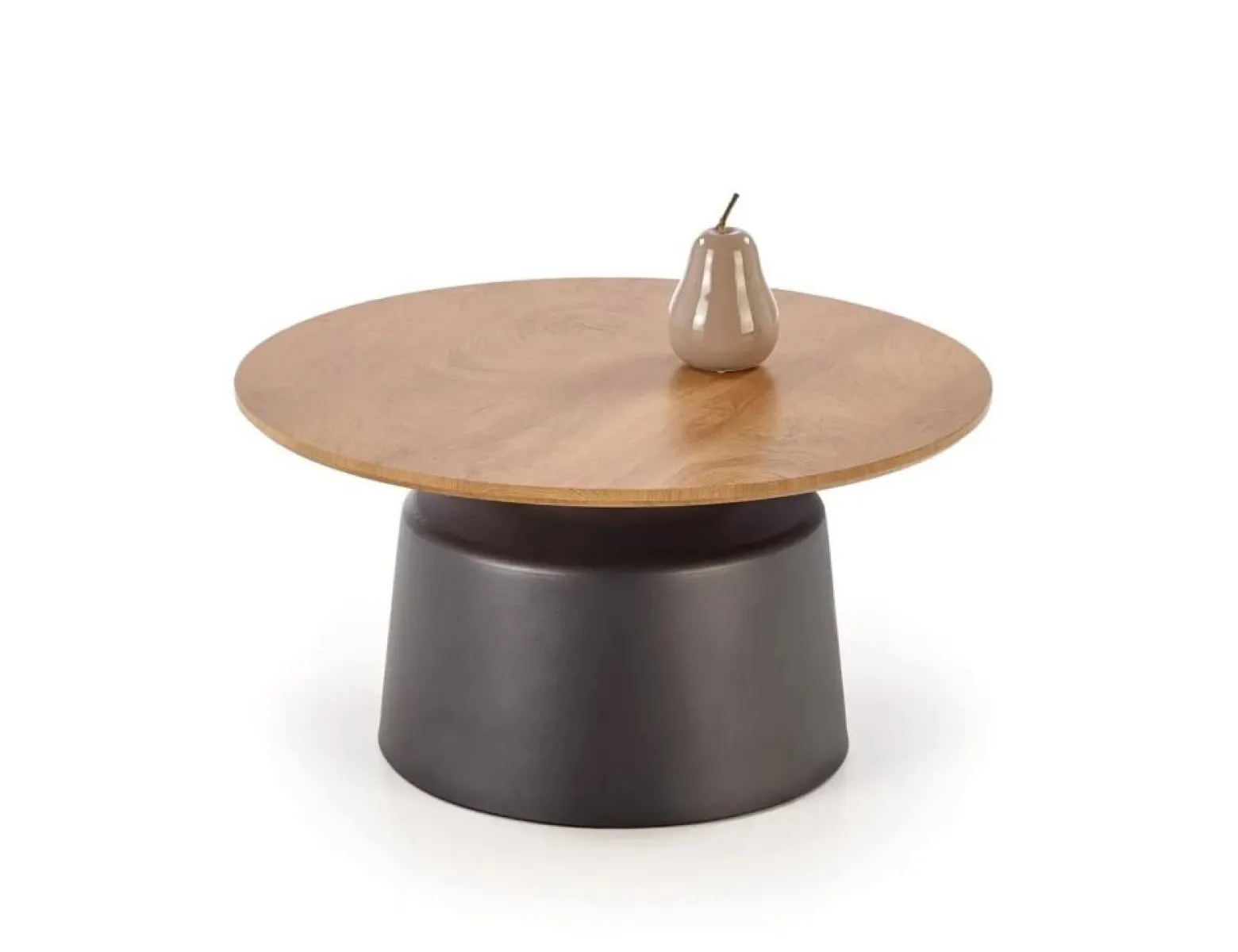 Zestaw 2 stolików kawowych MALOMI dąb naturalny/czarny