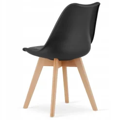 Zestaw stół prostokątny ADRIA 120x80 czarny + 4 krzesła MARK