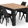 Zestaw stół prostokątny 120x80 craft + 4 krzesła MARK czarne