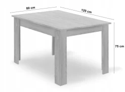 Zestaw stół prostokątny 120x80 craft + 4 krzesła MARK czarne