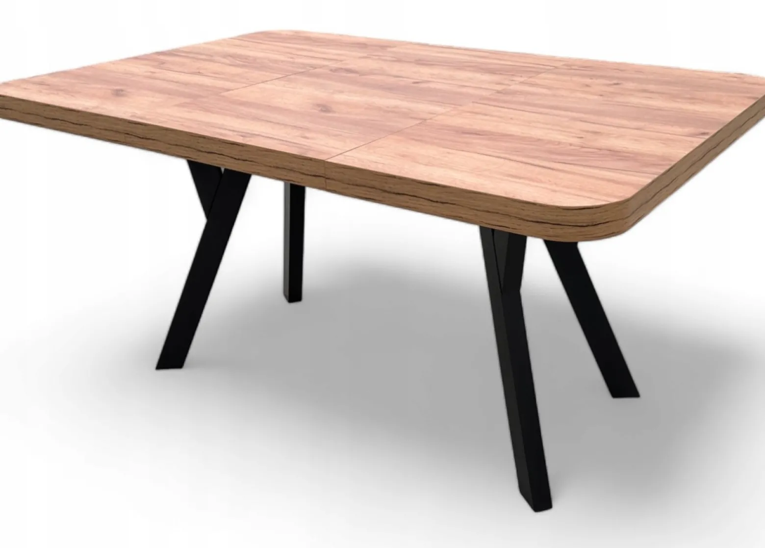 Zestaw Stół rozkładany Zaowal 90x90/190 cm + 4 Krzesła Dąb Craft + Velvet