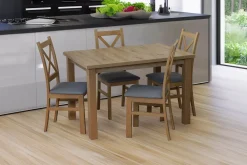 Zestaw stół 150/190x80 i 4 krzesła M009-4 Dąb Artisan
