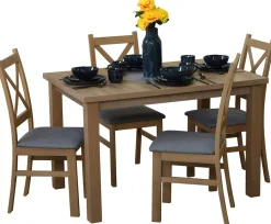 Zestaw stół 150/190x80 i 4 krzesła M009-4 Dąb Artisan