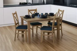 Zestaw stół 150/190x80 rozkładany z 4 M015-4 Dąb Artisan
