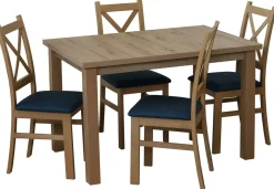 Zestaw stół 150/190x80 rozkładany z 4 M015-4 Dąb Artisan