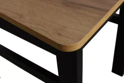 Zestaw stół 100x70 z 2 krzesłami M019-2 Czarny/Dąb Craft