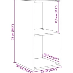Zestaw Szafek RTV Szafka pod Telewizor Meblościanka Brąz 37 x 37 x 107 cm
