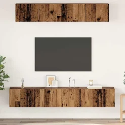 Zestaw Szafek RTV Szafka pod Telewizor Meblościanka Brąz 100 x 30 x 30 cm