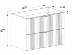 Zestaw szafka 120 cm + blat ADEL dąb wotan
